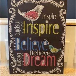 Inspire Believe Dream canvas art